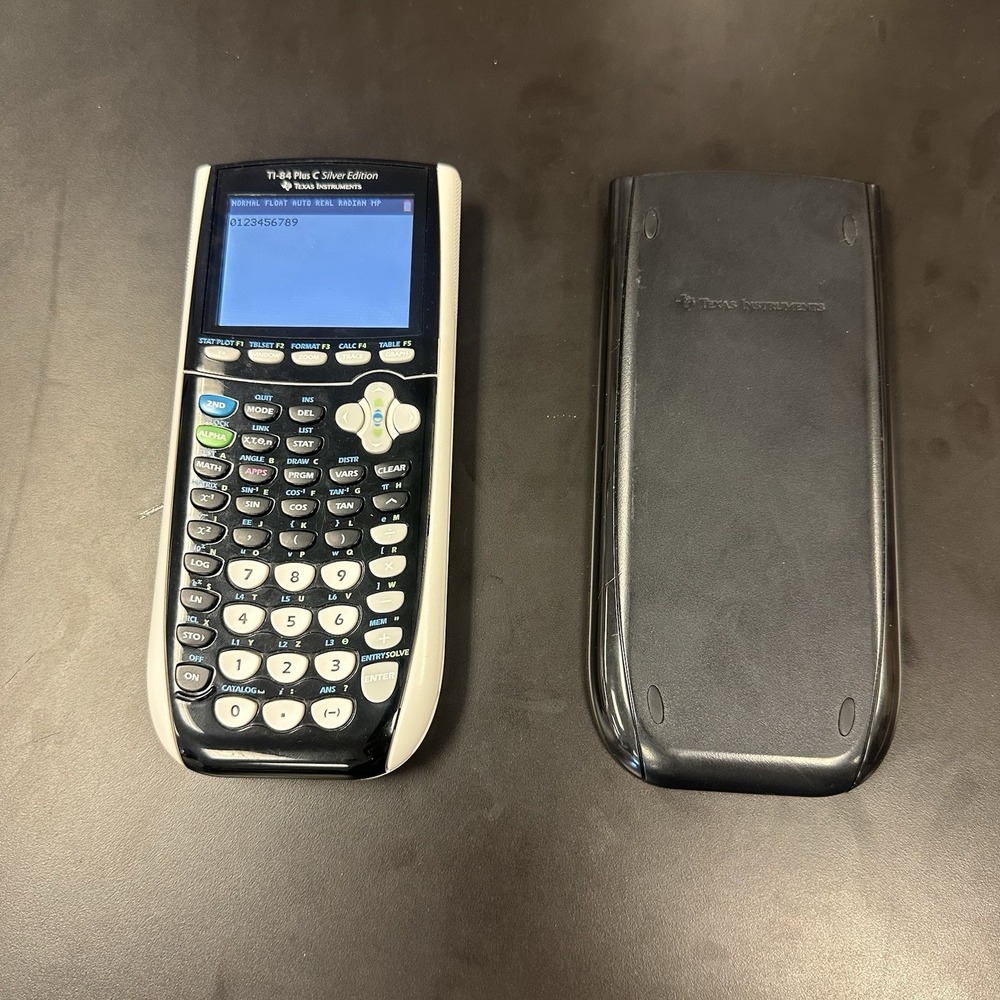 Texas Instruments TI-84 Plus C Silver Edition Graphing Calculator Black w/Cover
